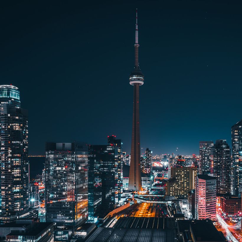 Horizon de Toronto la nuit